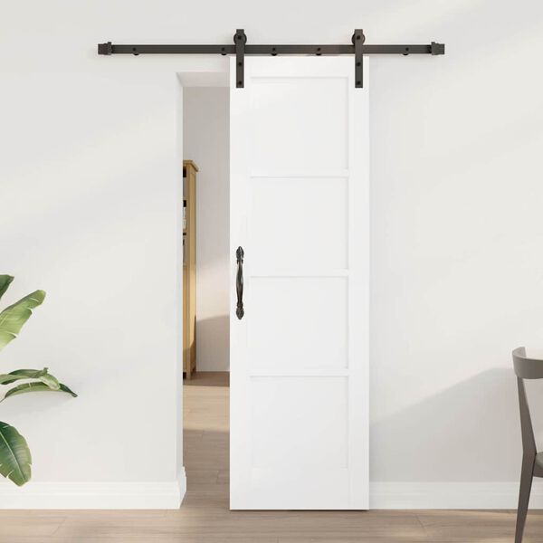vidaXL Sliding Door White 61 x 198.5 cm Solid Pine Wood