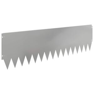 vidaXL Lawn Edging 10 pcs 103 x 30 cm Steel Silver