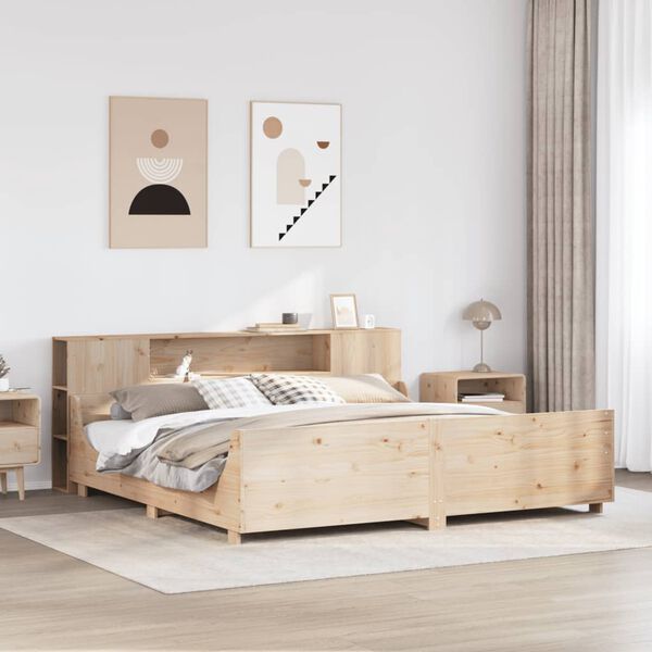 vidaXL Bed Frame without Mattress 180x200 cm Super King Solid Wood Pine