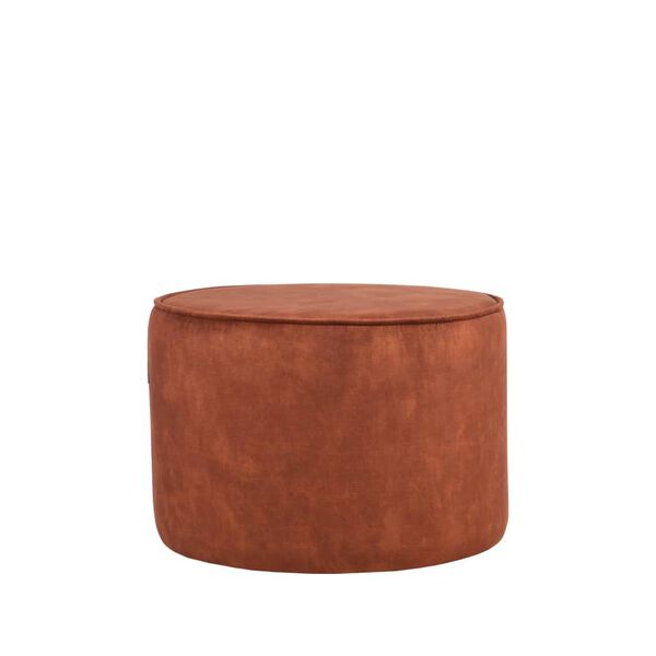 LABEL51 Pouffe Tibo 55x55x40 cm Rust Velour