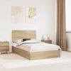 vidaXL Storage Bed with Drawer Sonoma Oak 120 x 190 cm Engineered Wood