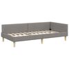 vidaXL Corner Bed Frame with Headboard Taupe 90 x 200 cm Fabric