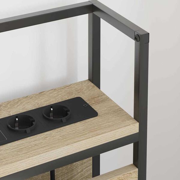 vidaXL Storage Headboard with Shelf Sonoma oak 90 cm Engineered wood