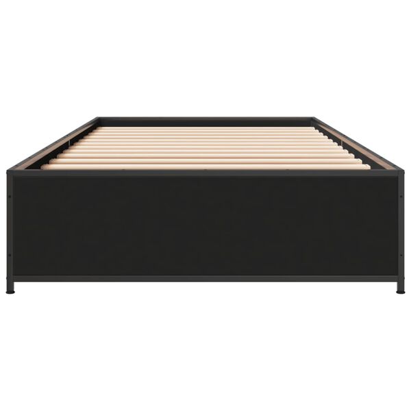 vidaXL Bed Frame without Mattress Black 90x190 cm Single