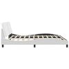 vidaXL Bed Frame with LED without Mattress "Zadar" White 200x200 cm