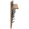 vidaXL Wall-Mounted Coat Rack Old Wood 80 x 40 x 12 cm Engineered wood