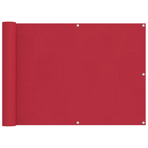 vidaXL Balcony Screen 75 x 200 cm Oxford Fabric Rectangular Red
