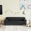 vidaXL Kids Sofa Black 90x53x30 cm Faux Leather