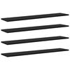 vidaXL Bookshelf Board 4 pcs Black 100 x 20 x 1.5 cm Engineered Wood