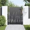vidaXL Garden Gate with Lock Black 85 x 130 cm Powder-coated steel