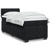 vidaXL Box Spring Bed with Mattress Black 90x200 cm Velvet