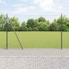 vidaXL Fence with Post Grey 1.5 x 10 m Steel