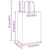 vidaXL Paper Bags 250 pcs with Handles Pink 15x8x21 cm