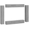 vidaXL 8 Piece TV Cabinet Set Grey Sonoma Engineered Wood