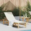 vidaXL Sun Lounger with Cushions 55x199x30 cm Bamboo