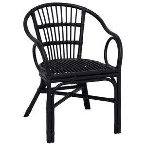 vidaXL Stacking Chair Black 58 x 60 x 81 cm Rattan