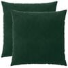 vidaXL Cushion with Pillow HEERLEN 2 pcs Dark Green Velvet