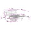 vidaXL Bed Frame with Drawers without Mattress 140x190 cm