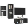 vidaXL 3 Piece TV Cabinet Set Grey Engineered Wood