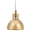 vidaXL Industrial Hanging Lamp 25 W Brass Round 40 cm E27