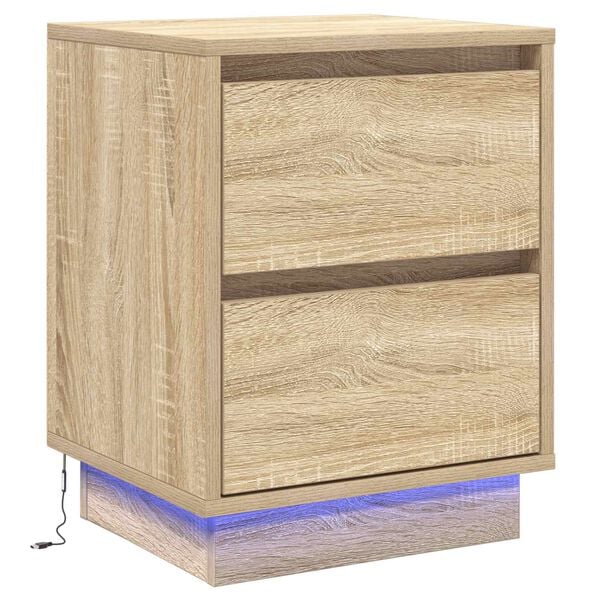 vidaXL Bedside Cabinet Sonoma Oak 39 x 34.5 x 50 cm Engineered wood