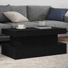 vidaXL Coffee Table with LED Lights Black Oak 90x50x40 cm