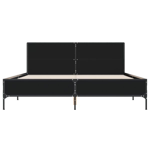 vidaXL Bed Frame without Mattress Black 160x200 cm