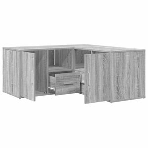 vidaXL Corner Cabinet Grey Sonoma 160x40x45 cm Engineered Wood