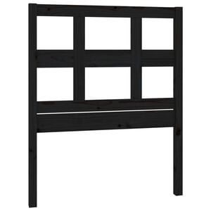 vidaXL Bed Headboard Black 95,5x4x100 cm Solid Wood Pine