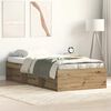 vidaXL Bed Frame without Mattress Artisan Oak 90x190 cm Single Engineered Wood