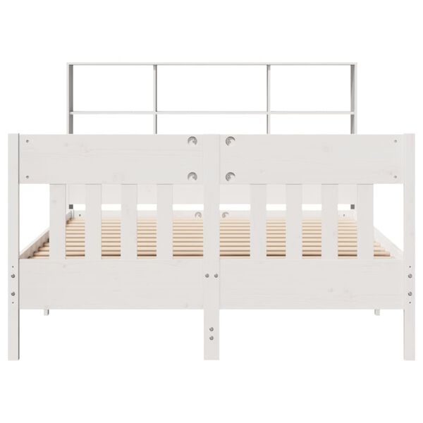 vidaXL Bed Frame without Mattress White 140x200 cm Solid Wood Pine