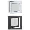 vidaXL Basement Window RISOR 50 x 50 cm PVC and Glass Anthracite