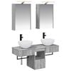 vidaXL Bathroom Cabinet Set 5 pcs Grey Sonoma 43 x 16 x 62.5 cm