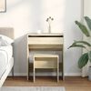 vidaXL Dressing Table and Stool Sonoma Oak 60x40x113.5 cm