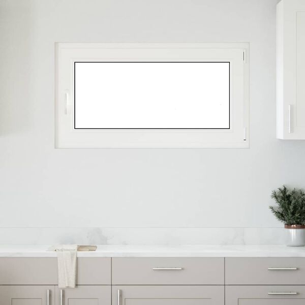 vidaXL Basement Window "RISOR" 110x70 cm Tilt&Turn DIN Right White