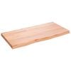 vidaXL Bathroom Countertop Light Brown 80x40x(2-4) cm Treated Solid Wood