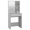 vidaXL Dressing Table with LED Grey Sonoma 60x40x140 cm