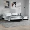 vidaXL Bed Frame without Mattress Black 180x200 cm Super King Engineered Wood