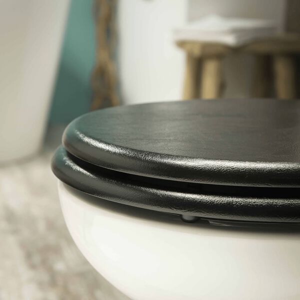 Tiger Toilet Seat Leatherlook MDF Black 252540746