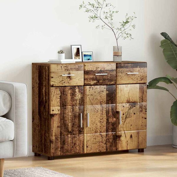 vidaXL Sideboard FLORIN Old Wood 88.5 x 30.5 x 73 cm Engineered Wood