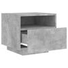 vidaXL Bedside Cabinet with LED Lights Concrete Grey 40x39x37 cm