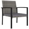 vidaXL 9 Piece Outdoor Dining Set Poly Rattan Grey