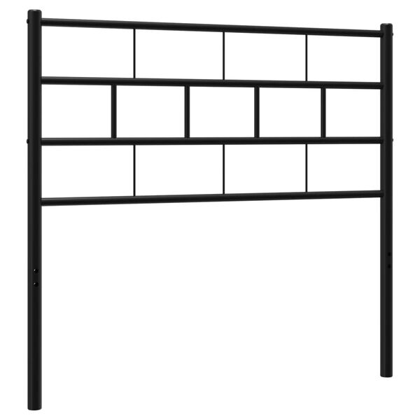 vidaXL Metal Headboard Black 75 cm