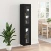 vidaXL Highboard 2 pcs Black Oak Glass