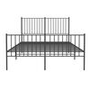 vidaXL Metal Bed Frame without Mattress with Footboard Black 135x190cm