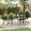 vidaXL Garden Dining Set 5 pcs Black Powder-Coated Steel