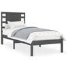 vidaXL Bed Frame without Mattress Grey 75x190 cm Small Single Solid Wood