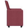 vidaXL Dining Chairs with Wheels 2 pcs Wine red 57 x 66 x 94 cm Fabric