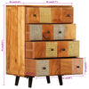 vidaXL Chest of Drawers 55x30x75 cm Solid Wood Acacia and Metal
