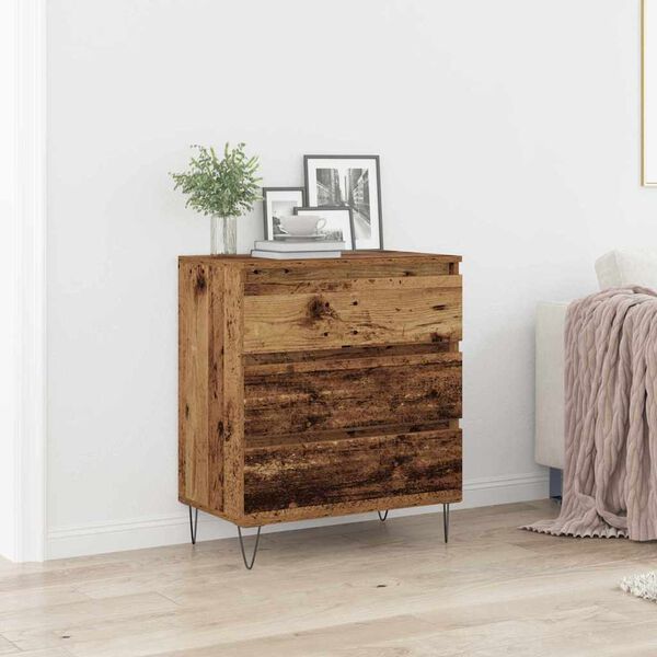 vidaXL Sideboard with Drawer Old Wood 60 x 35 x 70 cm Engineered Wood